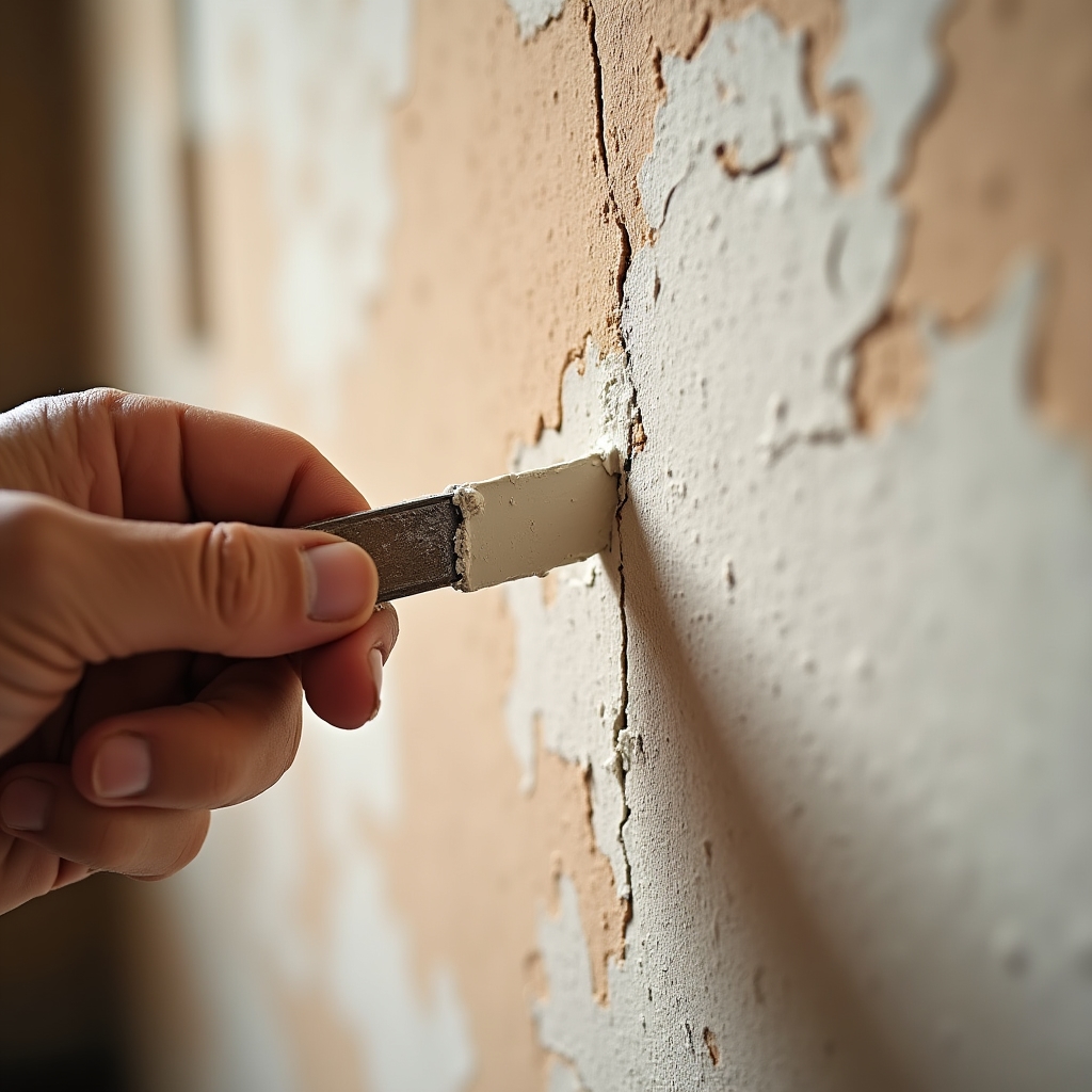 Repararea fisurilor în tencuiala unui perete de bloc